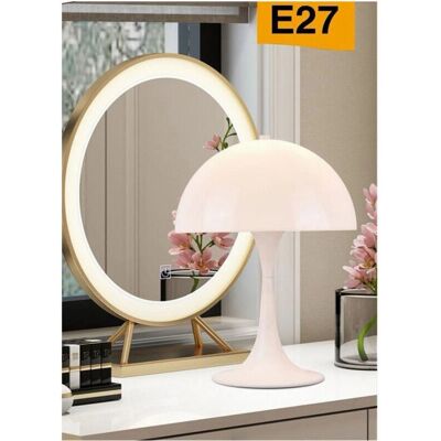 Lámpara de Mesa Moderna Blanca E27 de Trade Shop - Luz de Escritorio Lámpara de Mesa Moderna Blanca E27 de Trade Shop - Luz de Escritorio