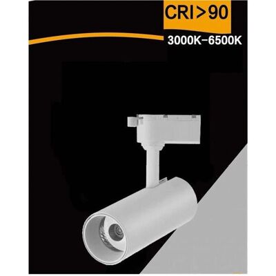 Lámpara LED Monofásica de Carril - 30W, IP20, Aluminio Lámpara LED Monofásica de Carril - 30W, IP20, Aluminio