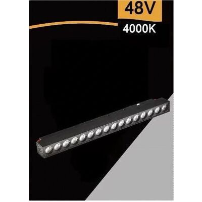 TRADE SHOP TRAESIO - Faretto Barra Led 18w Magnetico Binario 48v - Bianco Naturale - 4000K - LED track light TRADE SHOP TRAESIO - Faretto Barra Led 18w Magnetico Binario 48v - Bianco Naturale - 4000K - LED track light
