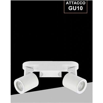 Lámpara de Pared Ajustable 2 Difusores GU10 Blanco Negro Trade Shop - Aplique de Pared Lámpara de Pared Ajustable 2 Difusores GU10 Blanco Negro Trade Shop - Aplique de Pared