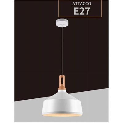 Trade Shop A93 Lámpara Colgante Industrial - Metal, E27, Blanco Trade Shop A93 Lámpara Colgante Industrial - Metal, E27, Blanco