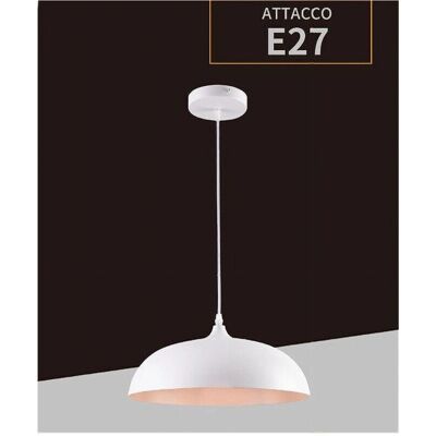 Trade Shop Traesio - E27 - Bianco - Ferro Lampada a sospensione Trade Shop Traesio - E27 - Bianco - Ferro Lampada a sospensione