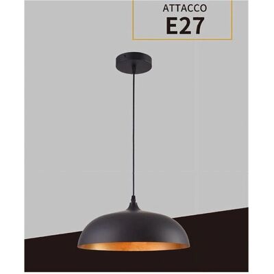 Trade Shop Traesio - E27 Pendant Lamp - Negro - Hierro - Lámpara colgante Trade Shop Traesio - E27 Pendant Lamp - Negro - Hierro - Lámpara colgante