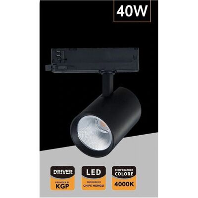 TRAESIO - PT4-40W - Negro - 4000K - Foco LED TRAESIO - PT4-40W - Negro - 4000K - Foco LED