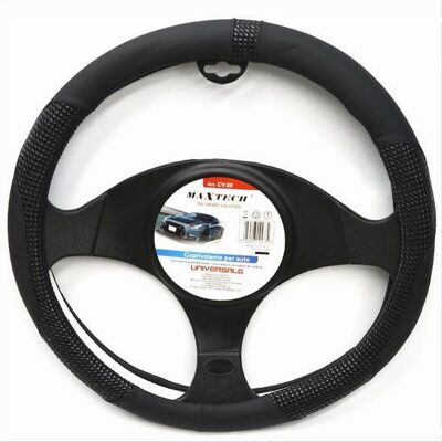 MaxTech - 38cm - Negro - Relieve - Funda de volante MaxTech - 38cm - Negro - Relieve - Funda de volante