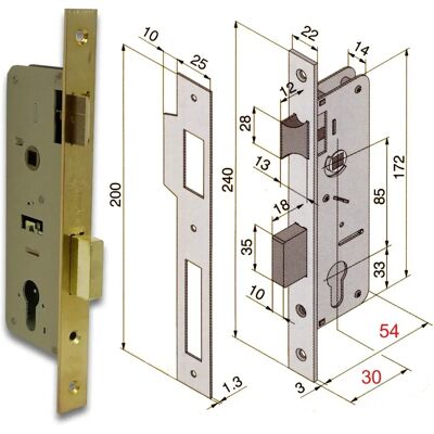WELKA Q8 015 Ottonata - Zamek drzwiowy WELKA Q8 015 Ottonata - Zamek drzwiowy