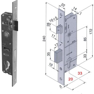 Zamek Welka Infiltracyjny - Zwrotny zamek do profili aluminiowych - Zamek Zamek Welka Infiltracyjny - Zwrotny zamek do profili aluminiowych - Zamek