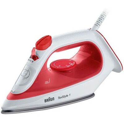 Braun TexStyle 1 - Roșu - Fier de călcat cu aburi Braun TexStyle 1 - Roșu - Fier de călcat cu aburi