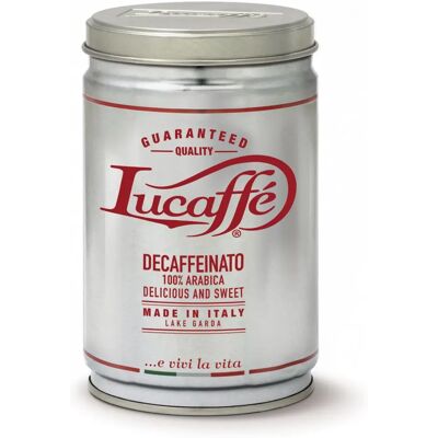 Grains de café Arabica décaféiné Lucaffé - 250g - Publicité Grains de café Arabica décaféiné Lucaffé - 250g - Publicité