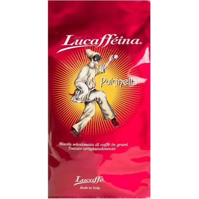 Grains de Café Lucaffe Pulcinella - Espresso Énergie Arabica Robusta - Publicité Grains de Café Lucaffe Pulcinella - Espresso Énergie Arabica Robusta - Publicité