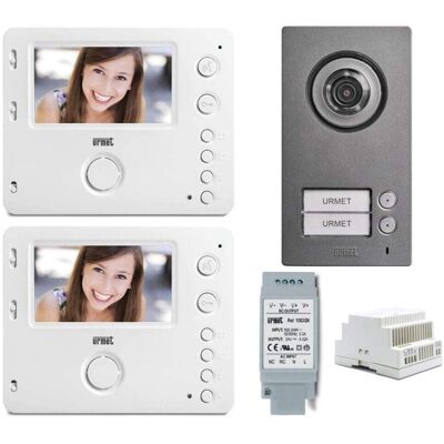Kit Videocitofono Mini Note2 Urmet - 2 Monitor, Vivavoce, IP55 Kit Videocitofono Mini Note2 Urmet - 2 Monitor, Vivavoce, IP55