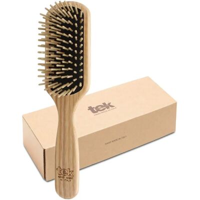 Brosse Paddle de Taille Moyenne Tek Avec Piques en Bois - Brosse - Publicité Brosse Paddle de Taille Moyenne Tek Avec Piques en Bois - Brosse - Publicité
