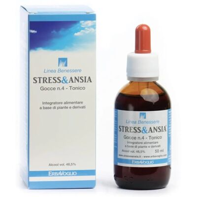 Erbavoglio Estrés y Ansiedad - Gotas N ° 4 - Tónico 50 ml - Suplemento Dietético Erbavoglio Estrés y Ansiedad - Gotas N ° 4 - Tónico 50 ml - Suplemento Dietético