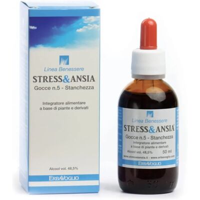 Erbavoglio Stress & Anxiety Drops N ° 5 - Estrés y Ansiedad - 50 ml Erbavoglio Stress & Anxiety Drops N ° 5 - Estrés y Ansiedad - 50 ml