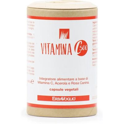 Erbavoglio Vitamina C500 Acerola Rosa Mosqueta - Suplemento vitamínico Erbavoglio Vitamina C500 Acerola Rosa Mosqueta - Suplemento vitamínico