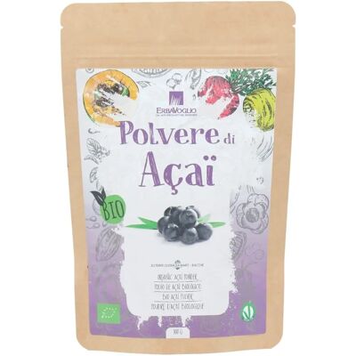 Polvo de Açaí Orgánico Erbavoglio - 100g Suplemento Polvo de Açaí Orgánico Erbavoglio - 100g Suplemento