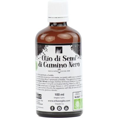Olio di Semi di Cumino Nero Biologico - 100ml Olio di Semi di Cumino Nero Biologico - 100ml