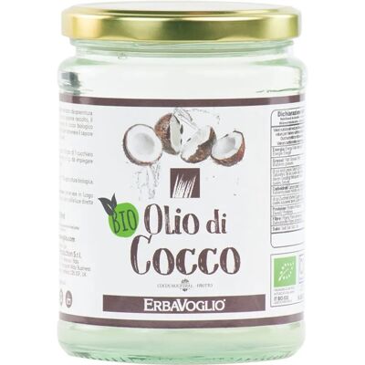 Olio di Cocco Bio Erbavoglio - 500ml - Vergine, Pressato a freddo Olio di Cocco Bio Erbavoglio - 500ml - Vergine, Pressato a freddo