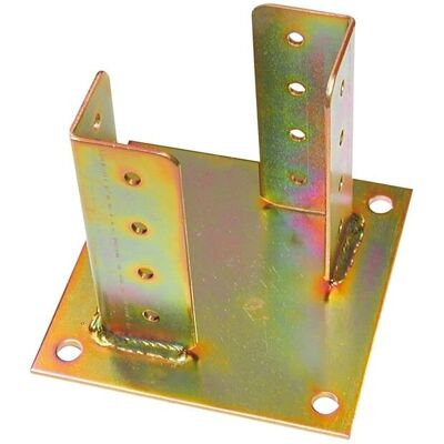 MINUTEX Supporto gazebo quadro a pavimento 840 - zincato giallo - 4.0mm - 90x90 - Supporto gazebo MINUTEX Supporto gazebo quadro a pavimento 840 - zincato giallo - 4.0mm - 90x90 - Supporto gazebo