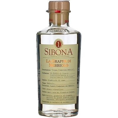 Sibona Nebbiolo Grappa - Traditionelle Destillerie - Klar Sibona Nebbiolo Grappa - Traditionelle Destillerie - Klar