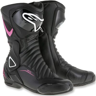 Botas de Motocicleta para Dama Stella SMX-6 V2 - Negro Púrpura - Botas de Moto Botas de Motocicleta para Dama Stella SMX-6 V2 - Negro Púrpura - Botas de Moto