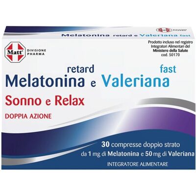 Integratore di Melatonina Valeriana Rapido di Matt Pharma - Supporto al sonno Integratore di Melatonina Valeriana Rapido di Matt Pharma - Supporto al sonno