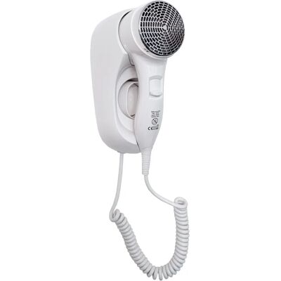 Asciugacapelli elettrico Inda 1400 W - Termostato di sicurezza - Bianco Asciugacapelli elettrico Inda 1400 W - Termostato di sicurezza - Bianco