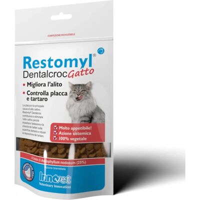 Innovet Dentalcroc 60g - Soutien à la santé dentaire des chats - Publicité Innovet Dentalcroc 60g - Soutien à la santé dentaire des chats - Publicité