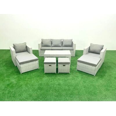 Fimous - Rattan Garden Set - Outdoor Lounger - Coffee Table - Garden Furniture Set Fimous - Rattan Garden Set - Outdoor Lounger - Coffee Table - Garden Furniture Set