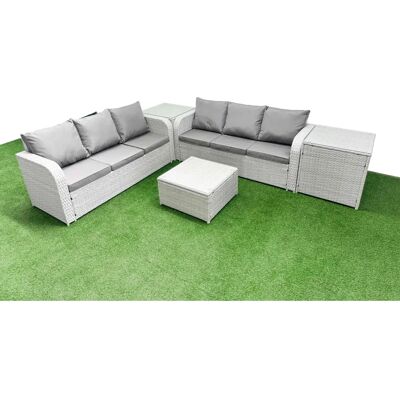 Fimous - 6 Seater - Wicker Rattan - Outdoor - Garden Set Fimous - 6 Seater - Wicker Rattan - Outdoor - Garden Set