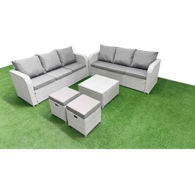 Fimous - 8 Seater Wicker - High Back - Garden Set Fimous - 8 Seater Wicker - High Back - Garden Set