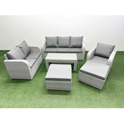 Fimous - Patio PE Wicker 8 Seater - PE Wicker - Outdoor furniture set Fimous - Patio PE Wicker 8 Seater - PE Wicker - Outdoor furniture set