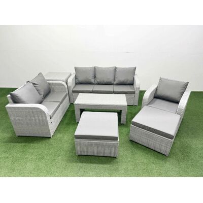 Fimous - Patio PE Wicker 8 Seater - Reclining - Outdoor Set Fimous - Patio PE Wicker 8 Seater - Reclining - Outdoor Set