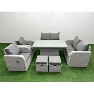 Fimous - Reclining Sofa Set - Outdoor - Rattan - Garden Set Fimous - Reclining Sofa Set - Outdoor - Rattan - Garden Set