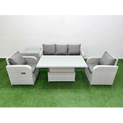 Fimous - PE Rattan Garden Set - Adjustable - Lifting Table - Garden Furniture Set Fimous - PE Rattan Garden Set - Adjustable - Lifting Table - Garden Furniture Set