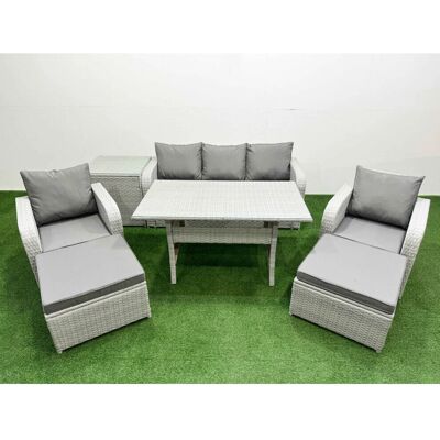 Fimous - Recta - Light Grey - PE Rattan Garden furniture set Fimous - Recta - Light Grey - PE Rattan Garden furniture set