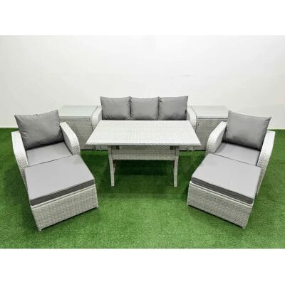 Fimous - Recta - Rattan - Light Grey - Garden Set Fimous - Recta - Rattan - Light Grey - Garden Set