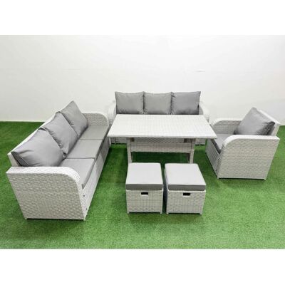 Fimous - 9 Seater Poly Rattan Outdoor Garden Furniture Fimous - 9 Seater Poly Rattan Outdoor Garden Furniture