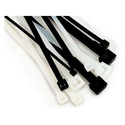 Brida de nylon reutilizable 3M FS 200 B-C - 3,6x200mm, Negro, Blanco Brida de nylon reutilizable 3M FS 200 B-C - 3,6x200mm, Negro, Blanco