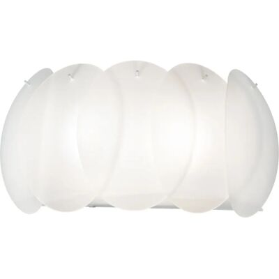 Ideal Lux Ovalino 2-ramenná Nástěnná Lampa Chrom Bílá Difuzory Ideal Lux Ovalino 2-ramenná Nástěnná Lampa Chrom Bílá Difuzory