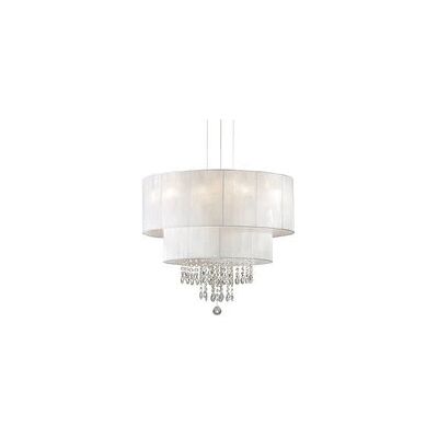Ideal Lux Opera SP6 Ceiling Lighting - 6-Light Chrome Crystal Pendant Ideal Lux Opera SP6 Ceiling Lighting - 6-Light Chrome Crystal Pendant