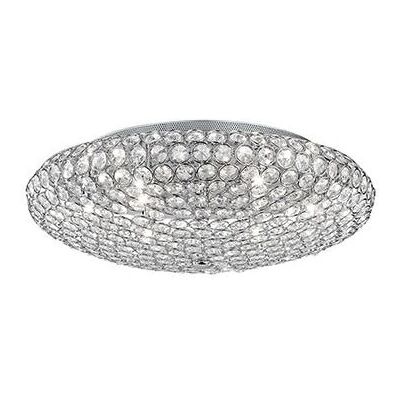 Ideal Lux King 9 Light Chrome Crystal Ceiling Light - Ceiling Light Ideal Lux King 9 Light Chrome Crystal Ceiling Light - Ceiling Light