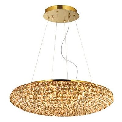 Ideal Lux KING Lampadario a Soffitto - 12 Luci Cromo e Cristallo Ideal Lux KING Lampadario a Soffitto - 12 Luci Cromo e Cristallo