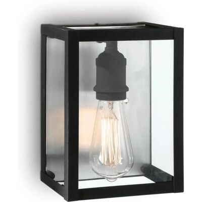 Ideal Lux Igor Nástěnné Svítidlo - Černá Vnitřní Stěnová Lampa s Skleněnými Panely Ideal Lux Igor Nástěnné Svítidlo - Černá Vnitřní Stěnová Lampa s Skleněnými Panely