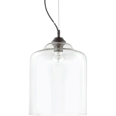 Ideal Lux Bistro 1 Luce Pendente Soffitto Cupola Nero Vetro Soffiato - Lampada da Soffitto Ideal Lux Bistro 1 Luce Pendente Soffitto Cupola Nero Vetro Soffiato - Lampada da Soffitto