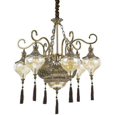 Ideal Lux Harem - 9 Light Multi Arm Chandelier - Antique Brass Ideal Lux Harem - 9 Light Multi Arm Chandelier - Antique Brass