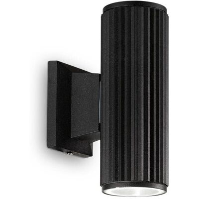 Collezione Italiana Base 2 Luce Esterno Applique Nera - Applique Murale Collezione Italiana Base 2 Luce Esterno Applique Nera - Applique Murale
