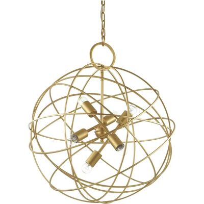 Lampadario a Sospensione 6 Luci Oro - Ideal Lux Lampadario a Sospensione 6 Luci Oro - Ideal Lux