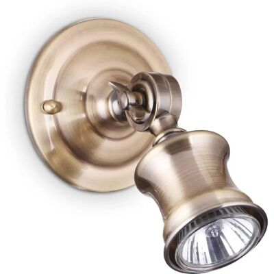 Italian Collection N25754 Wall Spotlight - Antique Brass - Adjustable Italian Collection N25754 Wall Spotlight - Antique Brass - Adjustable