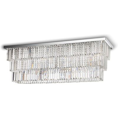 La Collezione Italiana Martinez Lampada da soffitto semi-incassata da 8 luci - Cromo La Collezione Italiana Martinez Lampada da soffitto semi-incassata da 8 luci - Cromo
